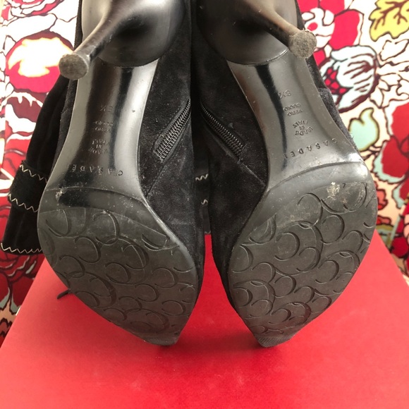 CASADEI Suede High Boots Size 8.5 - Picture 4 of 4